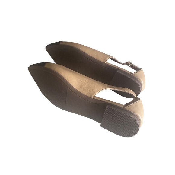 Old Navy tan and black point toe flats size 8 - Picture 4 of 5